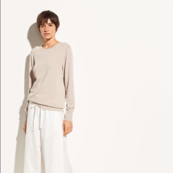 NWT VINCE Soft Merino Wool Slit Back Sweater - Picture 3 of 6